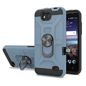 Guangzhou factory wholesale armor ring kickstand case back cover for ZTE Z812