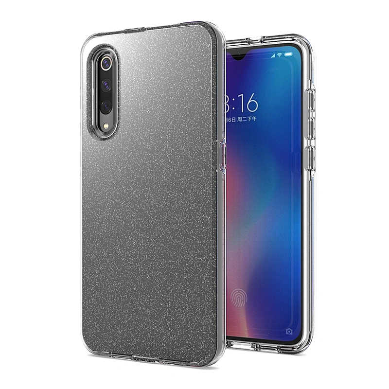 Beautiful Clear Bling Glitter Shiny mobile phone case cover For Mi Redmi Note 8 Pro 9S