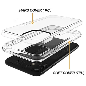 Custom transparent tpu gradient PC mobile phone back case for iphone11 PRO MAX SE2 7G XR