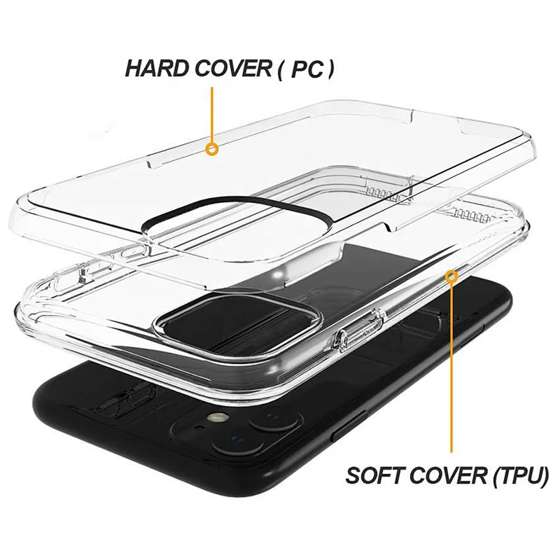 Custom transparent tpu gradient PC mobile phone back case for iphone11 PRO MAX SE2 7G XR