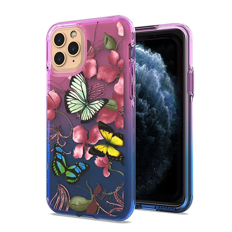 New! Custom printing clear mobile case covers with gradient color for iPhone 11 Pro Max