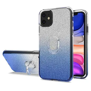 Shockproof Full Clear Luxury Shining Ring Phone Accessories Mobile Case for iPhone 11