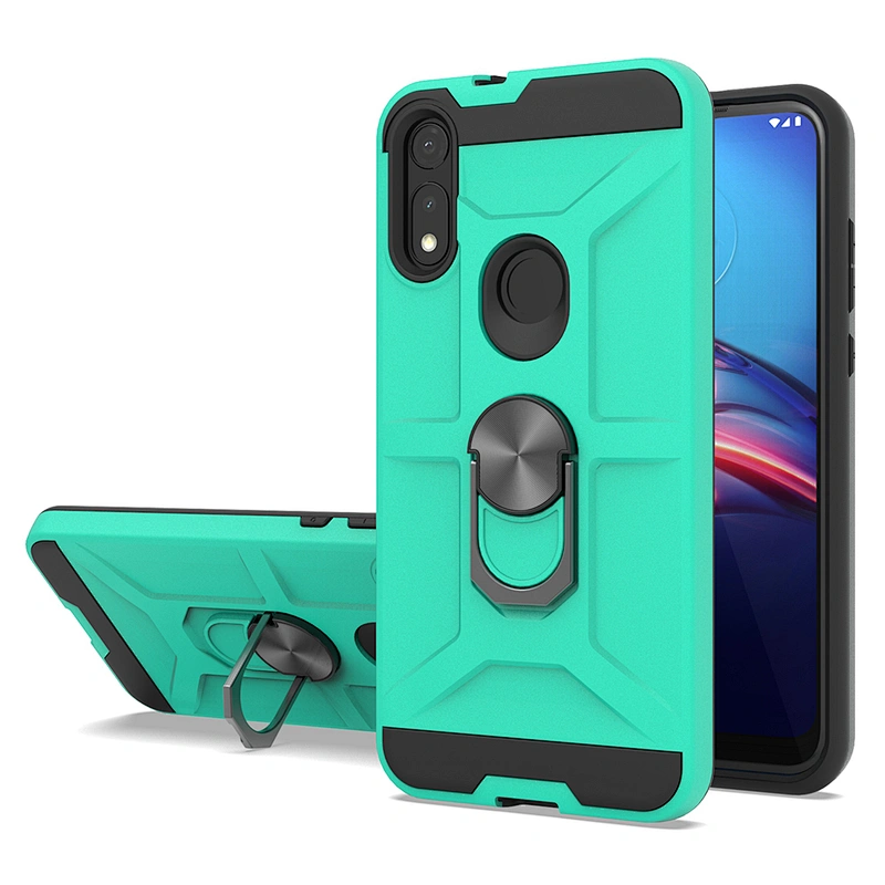 Matte finish TPU PC combo phone case with kickstand For Motorola E7 G Power