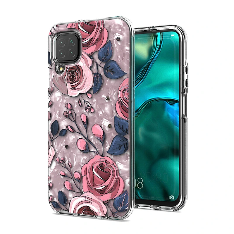 Purple gradient PC clear soft TPU mobile phone case for Huawei MATE 30 PRO P40 LITE HONOR 10i