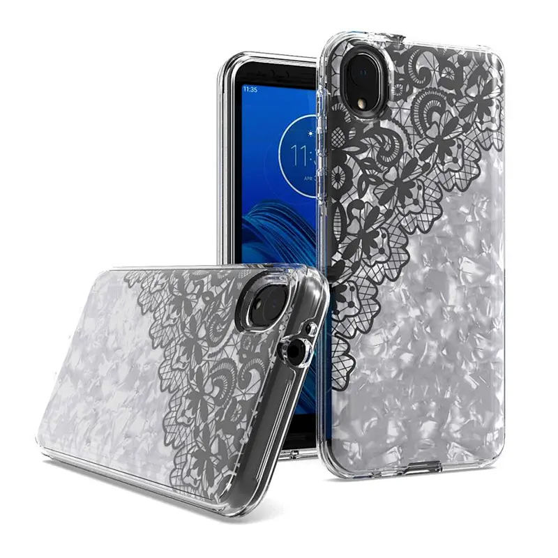 for Motorola E6 phone case shell paper phone cover,newest design phone back cover