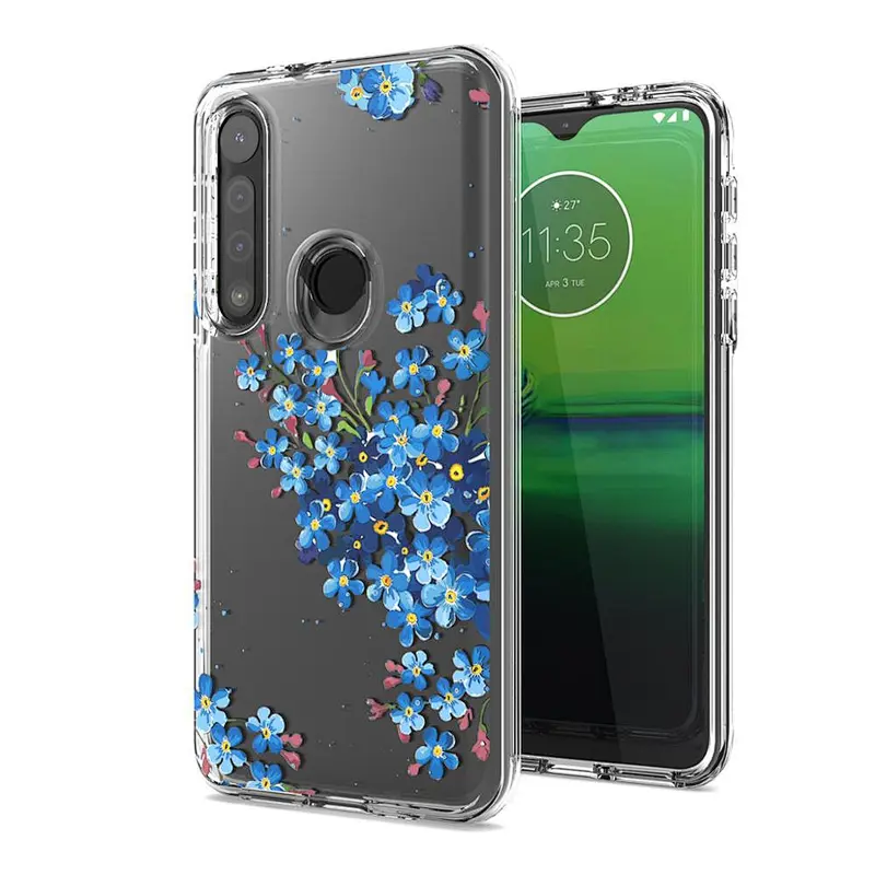 Premium Soft tpu hard pc phone case with printing phone case for Motorola One Macro/G8 PLAY