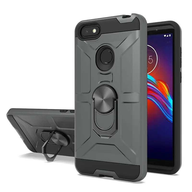 custom skins for E6 play, wholesale phone case with ring phone cover for MOTO E6 play