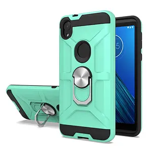 Mobile phone case with ring Magnetic TPU PC case cover for Motorola E6 E6 Plus E6 Play