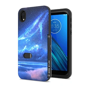 Custom printing card slot case for MOTO E6 back cover case for Motorola