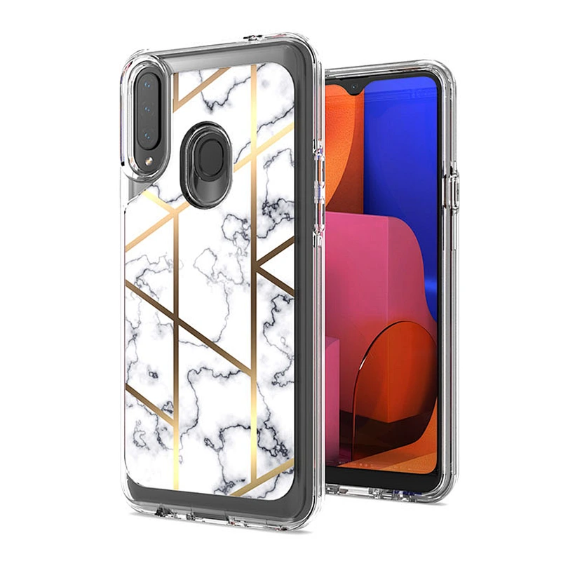 New arrivals shockproof accessories fancy IMD printed phone case transparent back covers for Samsung A20S