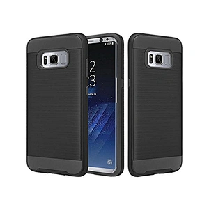 TPU+PC Phone Accessories Brushed Metal Case Cell Phone Cover for Samsung Galaxy S8