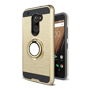 cell phone case with ring universal for Coolpad Revvl Plus/C3701A metal magnetic ring holder stand case cover