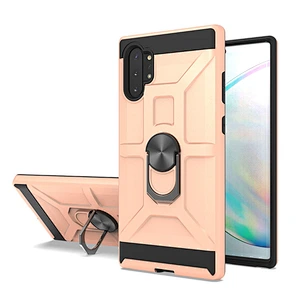 New models fashionable phone case tpu pc mobile back shell with ring holder for Samsung Note 10 Plus