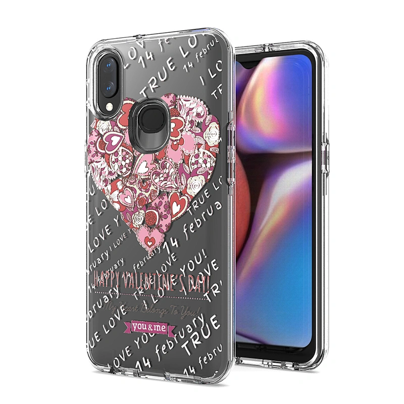 Hot selling transparent phone accessories custom flower printed back cover for Samsung A10S