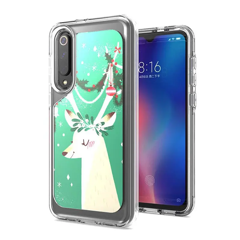 2020 Hot sale shockproof tpu mobile accessories luxury phone case with IMD Christmas design for MI 9 SE