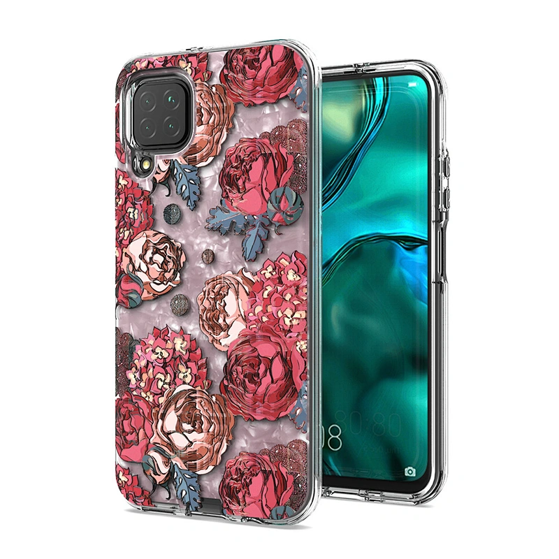 Purple gradient PC clear soft TPU mobile phone case for Huawei MATE 30 PRO P40 LITE HONOR 10i