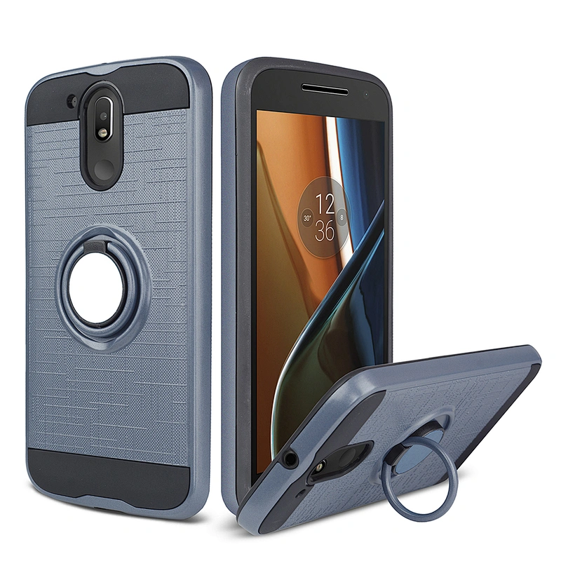 tpu mobile phone protection case for MOTO g4 pc phone cover with ring holder for g4 plus