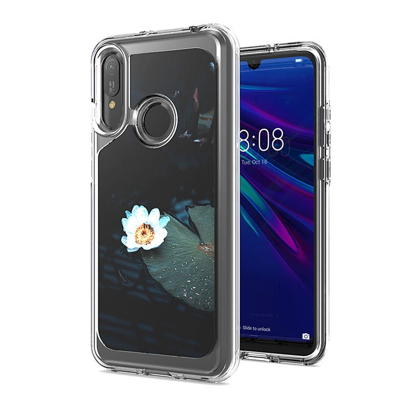 New arrivals fashionable printing back cover tpu mobile phone case with IMD concave for Huawei Y6 Pro 2019