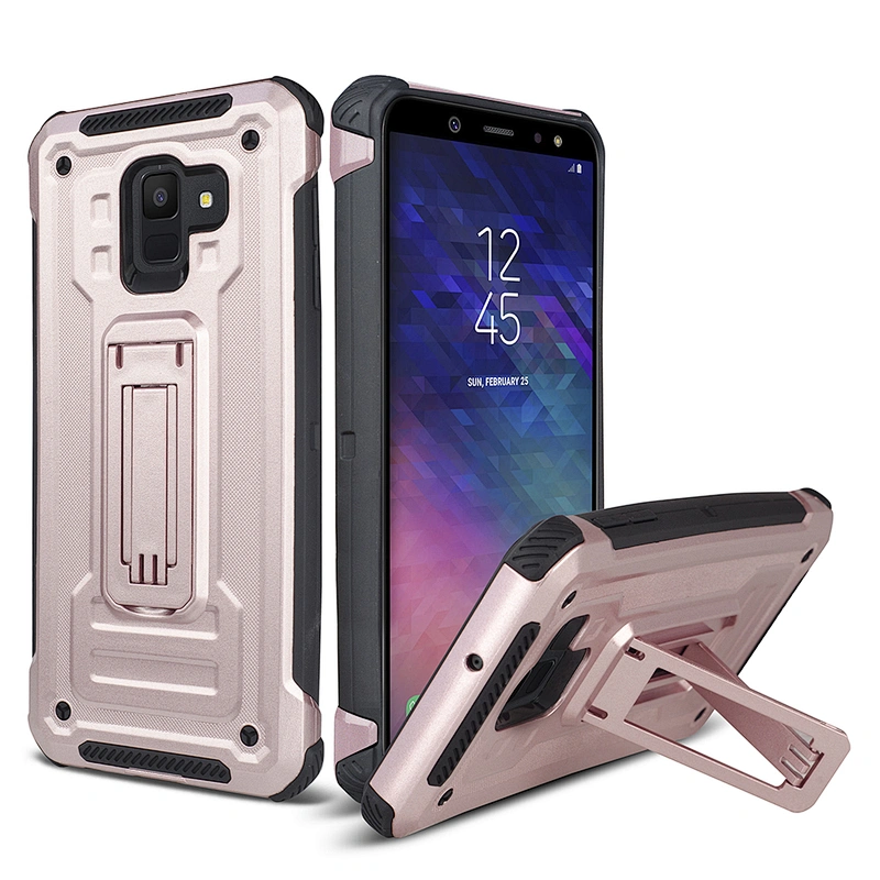 Metal armor kickstand case mobile phone shell Hybrid Cell Phone Case for J4 plus/J4 Prime