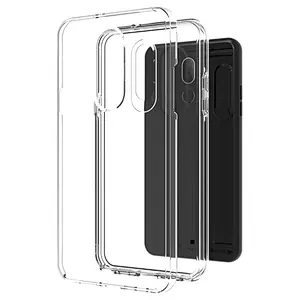 Factory wholesale high clear transparent heavy duty cell phone case cover for Motorola one vision
