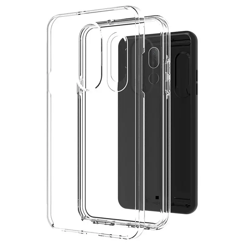 Factory wholesale high clear transparent heavy duty cell phone case cover for Motorola one vision