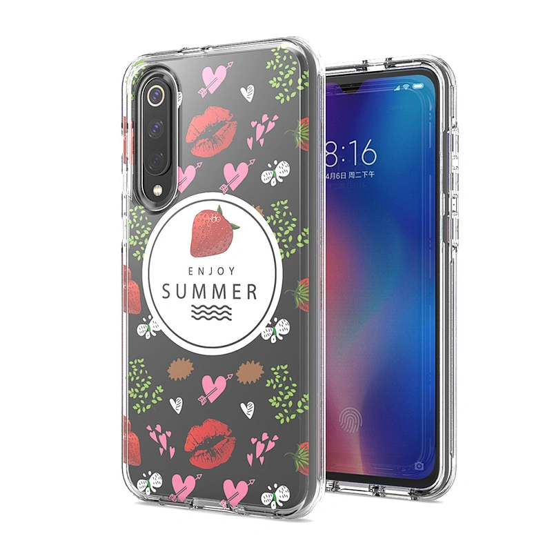 High clear mobile phone cases fashionable printing back covers with custom design for Mi 9 SE
