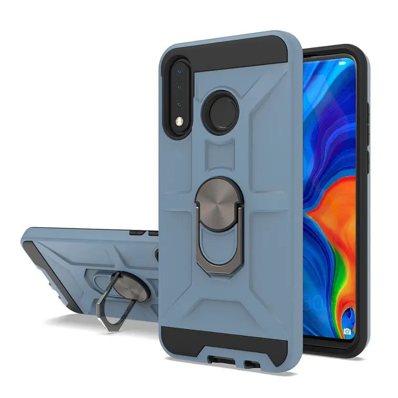 Hot! Fashionable phone accessories for Huawei detachable phone cases with ring holder for Huawei P30 Lite