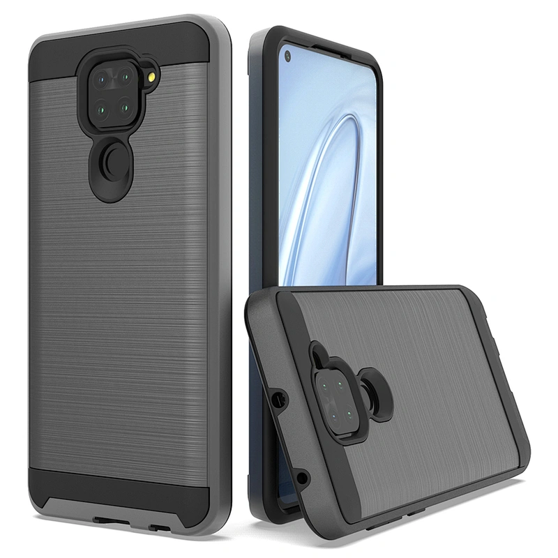Non-slip Protective Hard Brushed Metal Mobile Phone Case Cover For Redmi Note 8 8A 9S 9 Pro Max