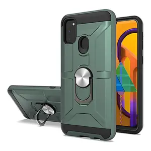 Shockproof Armor phone case Magnetic Car Mount Ring Holder phone case for Samsung M30S