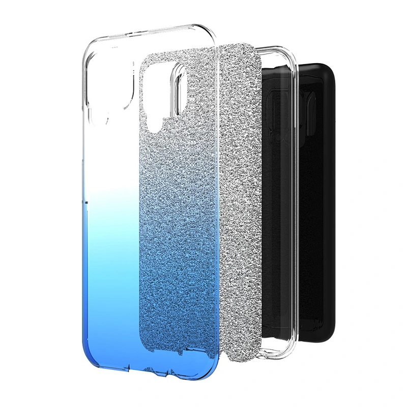 Purple gradient PC clear soft TPU mobile phone case for Huawei MATE 30 PRO P40 LITE HONOR 10i