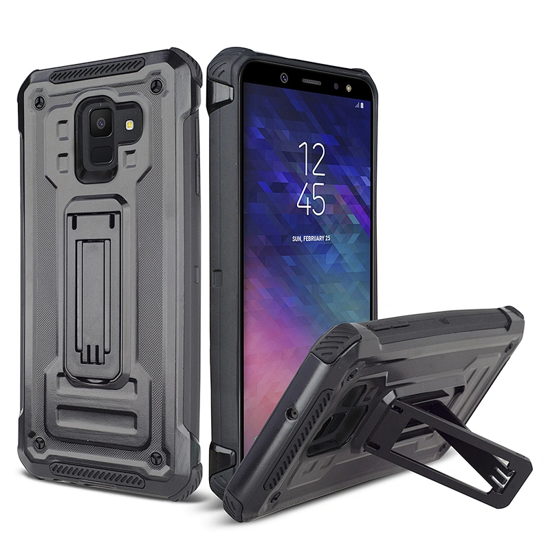 Metal armor kickstand case mobile phone shell Hybrid Cell Phone Case for J4 plus/J4 Prime