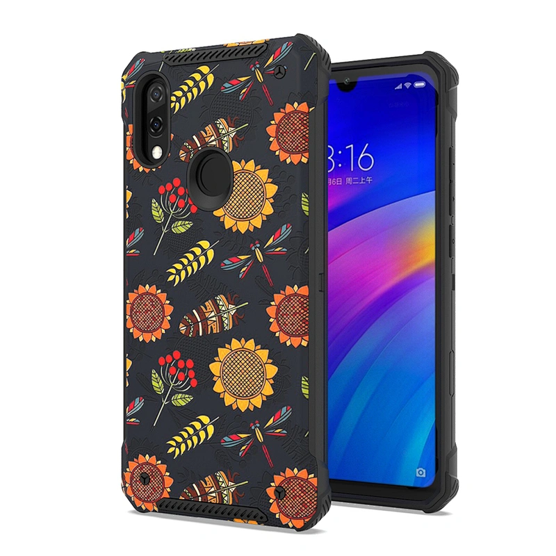 shockproof design tpu case for redmi 7/Y3 custom phone cover pc for redmi 7/Y3
