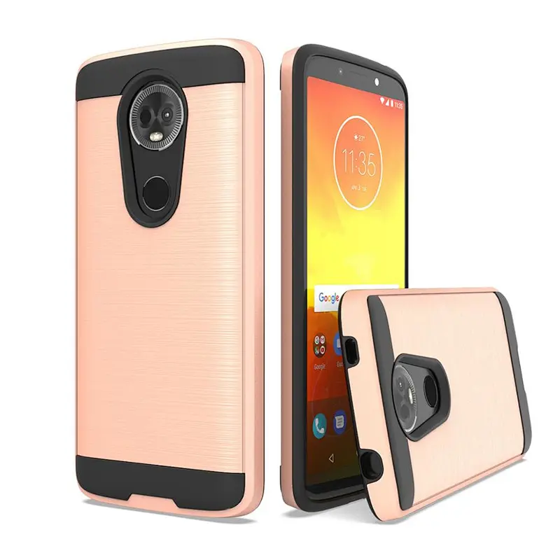 brushed metal phone case for moto X5/E5 plus/G7 Supra/G7 Power with favorable price cover