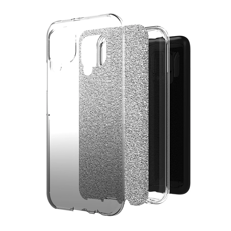 Purple gradient PC clear soft TPU mobile phone case for Huawei MATE 30 PRO P40 LITE HONOR 10i