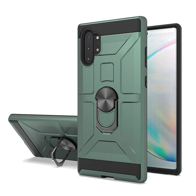 New models fashionable phone case tpu pc mobile back shell with ring holder for Samsung Note 10 Plus