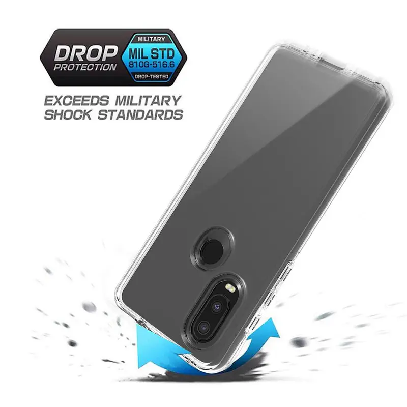 For Xiao mi Redmi 6A case clear transparent phone cover 2 in 1 case