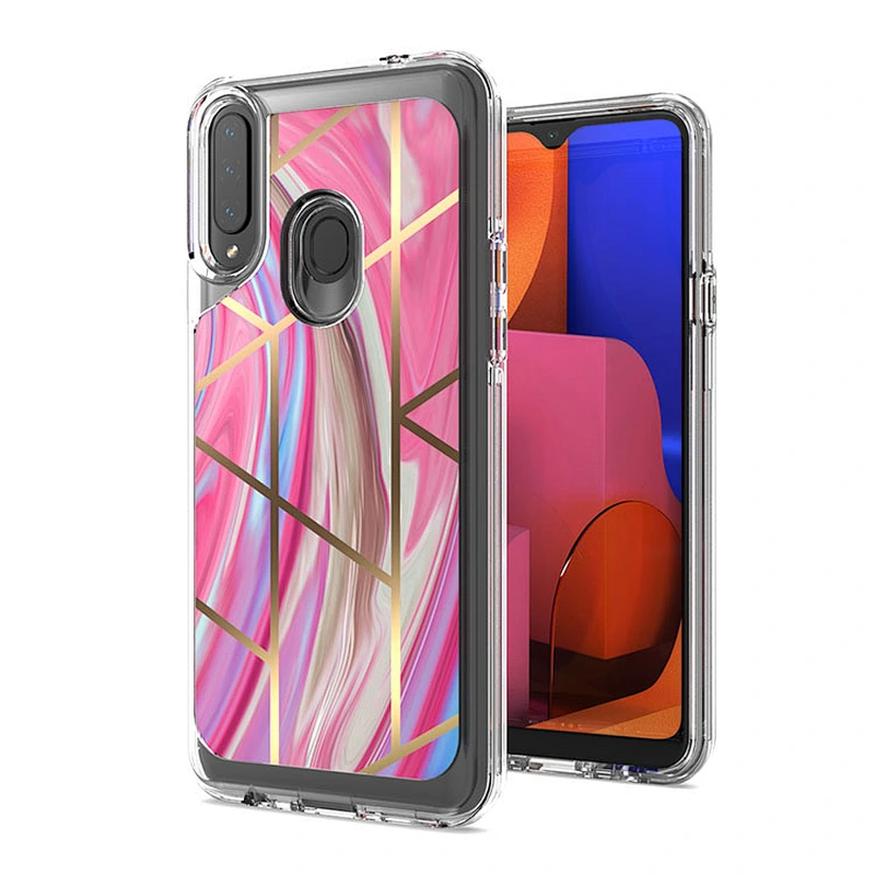 New arrivals shockproof accessories fancy IMD printed phone case transparent back covers for Samsung A20S