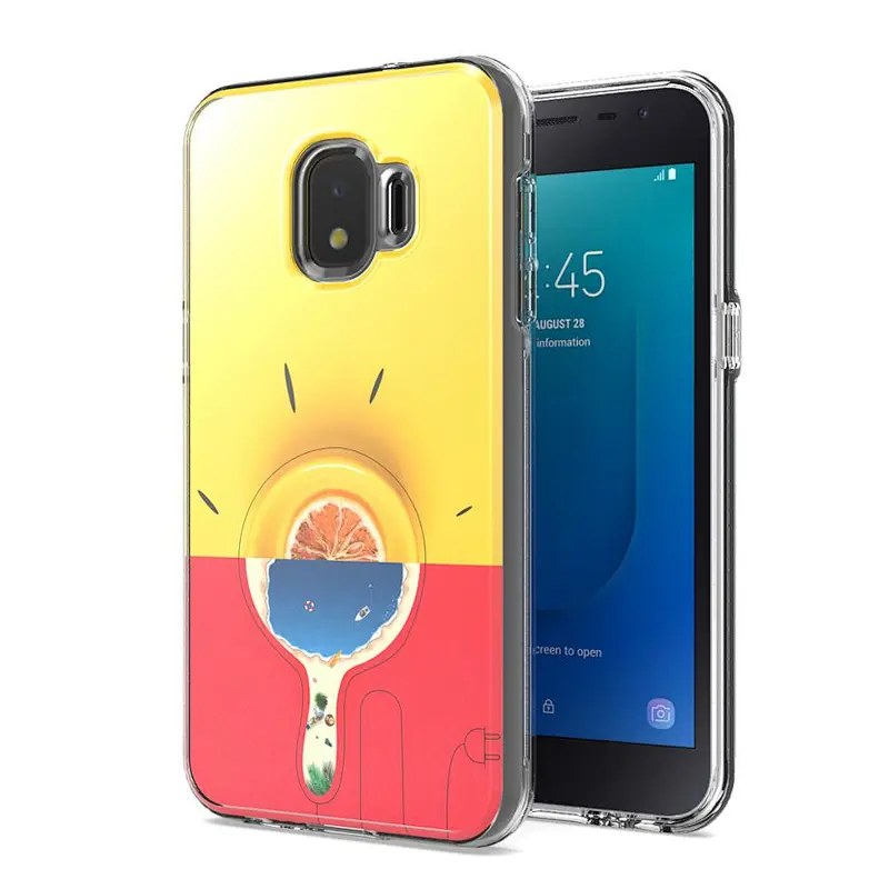 High quality shockproof back covers clear custom mobile phone bags for Samsung J2 Core J260