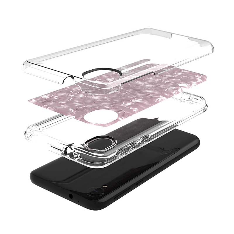 Girls Shell Paper 3 in 1 Transparent Clear Back Phone Covers For Mi Redmi Note 8 Pro 9S