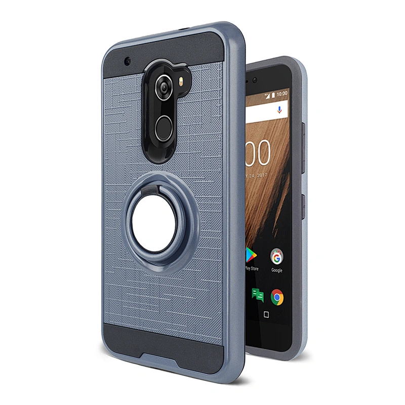cell phone case with ring universal for Coolpad Revvl Plus/C3701A metal magnetic ring holder stand case cover