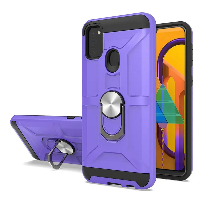 for Samsung M30S luxury phone case with kickstand double protection phone cover