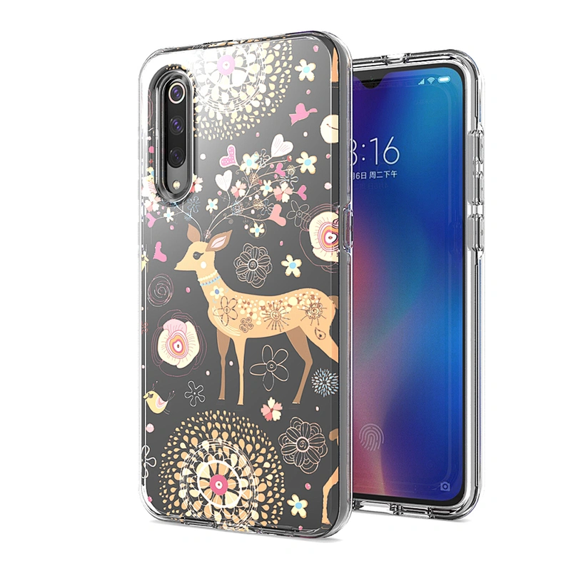 For Mi 9 mobile shell high quality clear phone back case with custom printed for Xiaomi