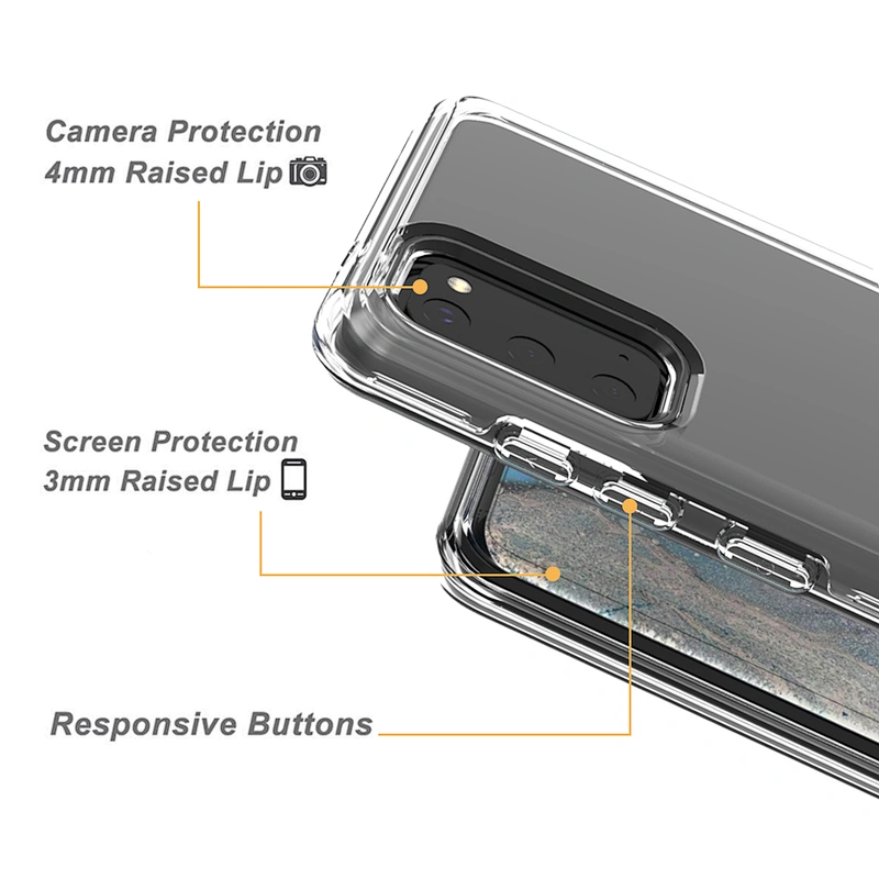 High quality transparent mobile phone case for SAMSUNG S20 S10 Plus J2 Core M30S