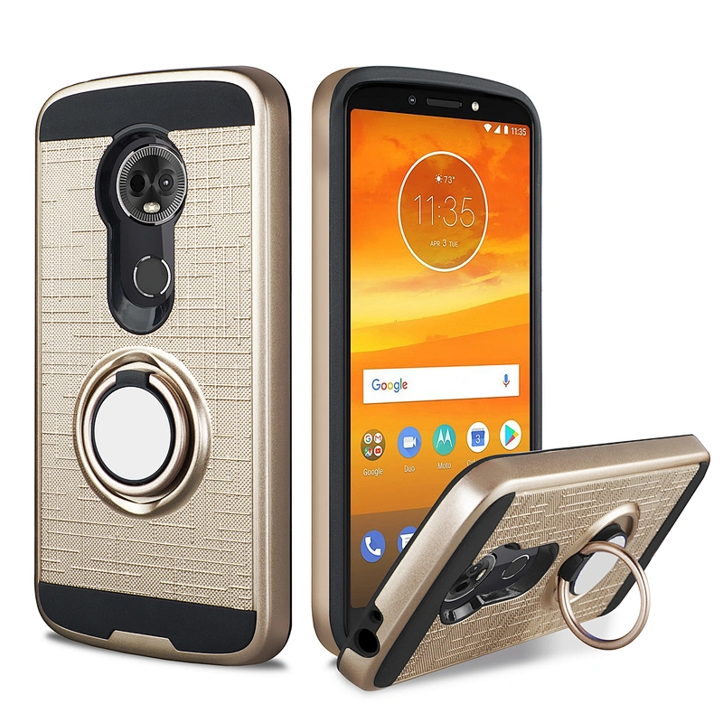 Hot Sale Customized Mobile Phone Shell 3d holder stander ring phone case for MOTO E6