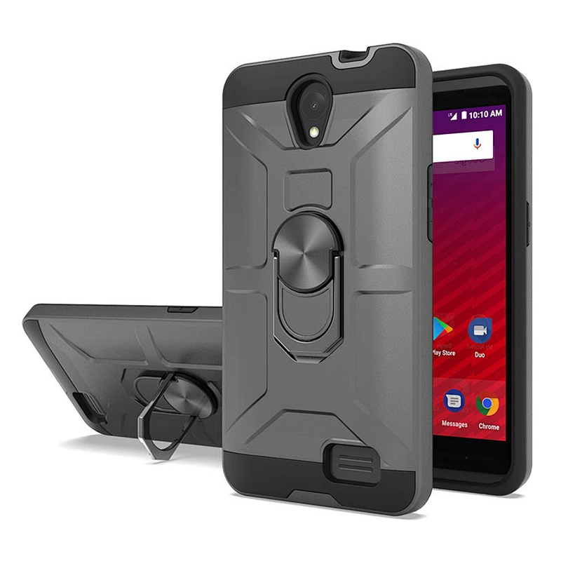 New arrival tpu pc shockproof phone case fashionable back covers with ring holder for ZTE N9132