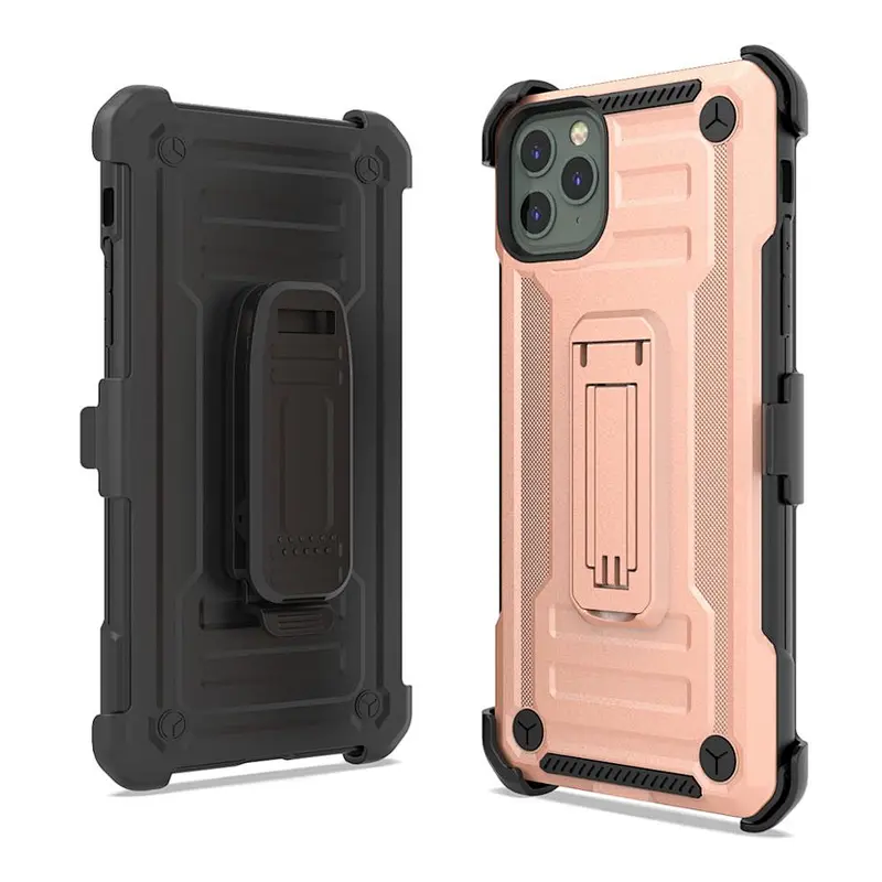 new phone accessories full protective phone case with belt clip for iphone 11 pro max
