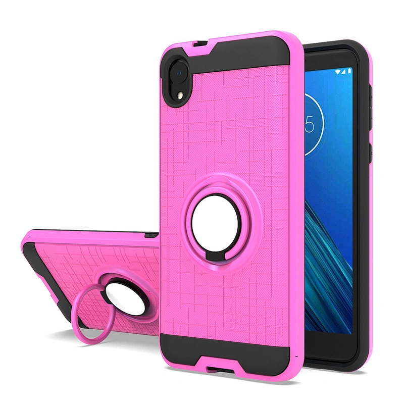E6 case PC TPU magnetic ring holder case back cover for Motorola E6
