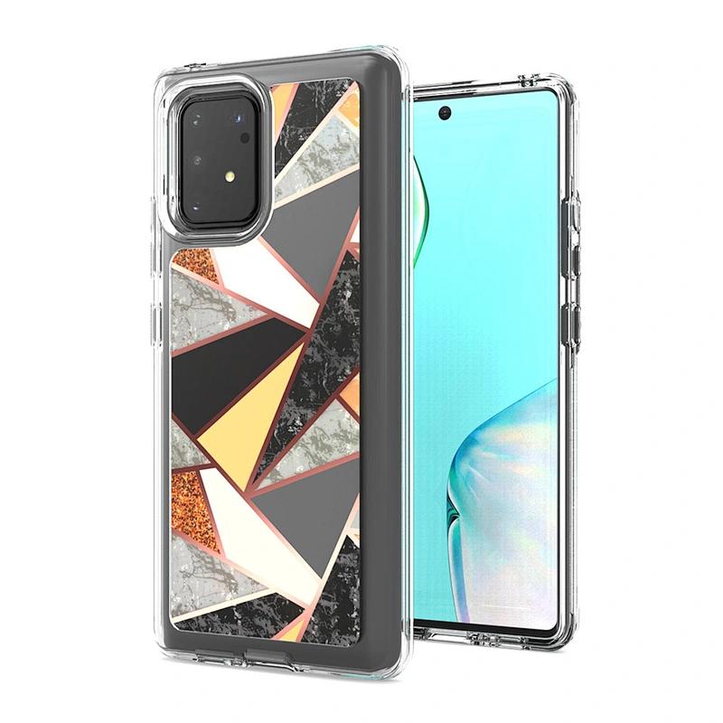 Luxury design IMD phone case shockproof marble printing back covers for Samsung A91 S10 Lite