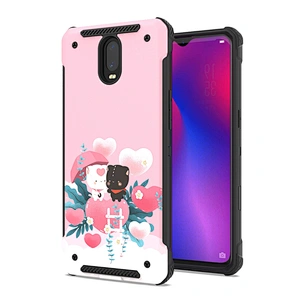 New Design Luxury cover 2 In 1 TPU+PC 3D Printed phone case for OPPO R17