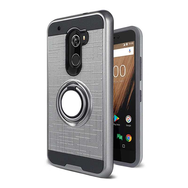 cell phone case with ring universal for Coolpad Revvl Plus/C3701A metal magnetic ring holder stand case cover